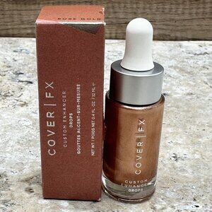 Cover FX Custom Enhancer Drops Rose Gold 0.4 fl oz Liquid Highlighter New Box
